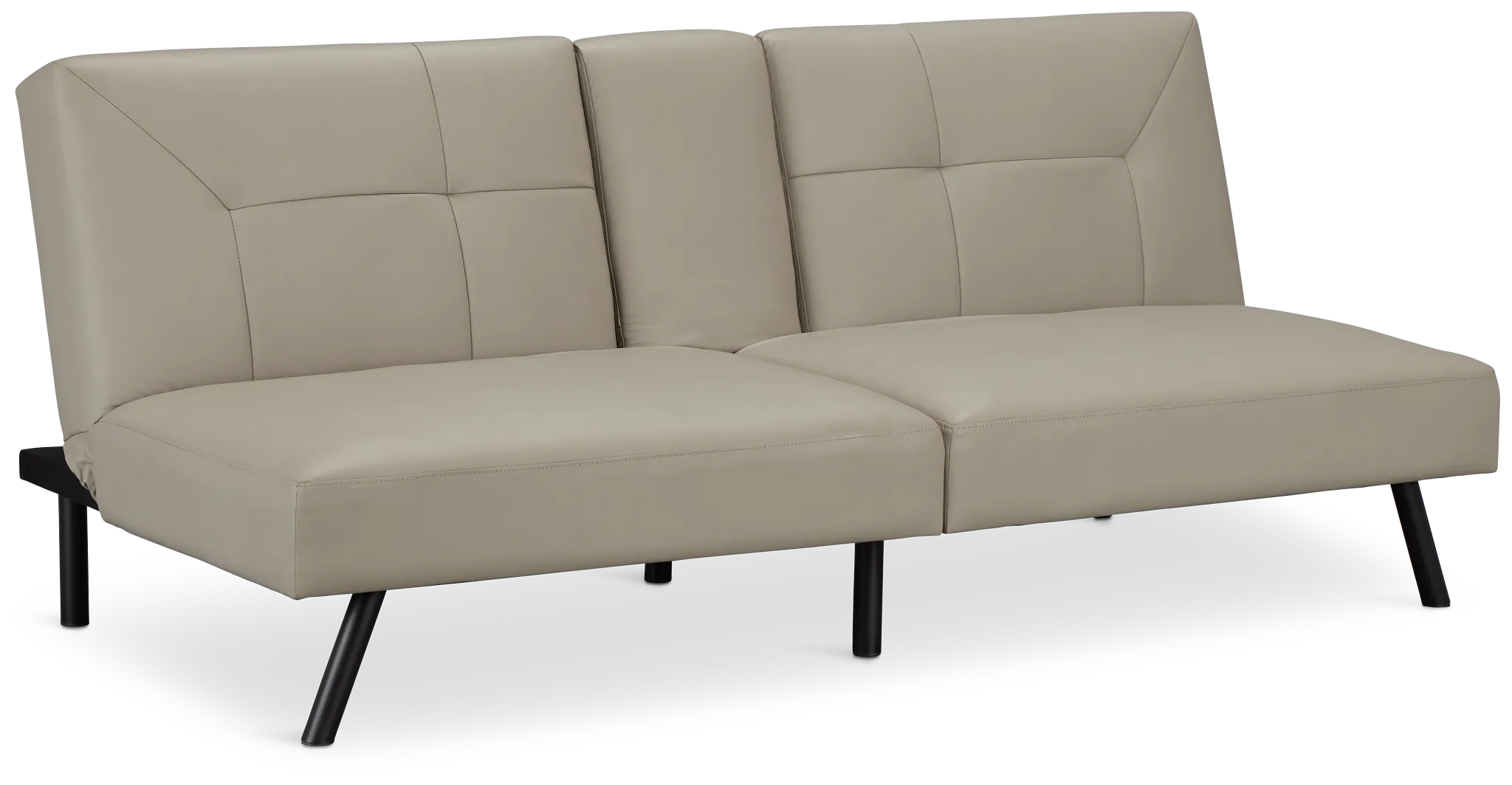 Andes Light Gray Micro Sofa Futon