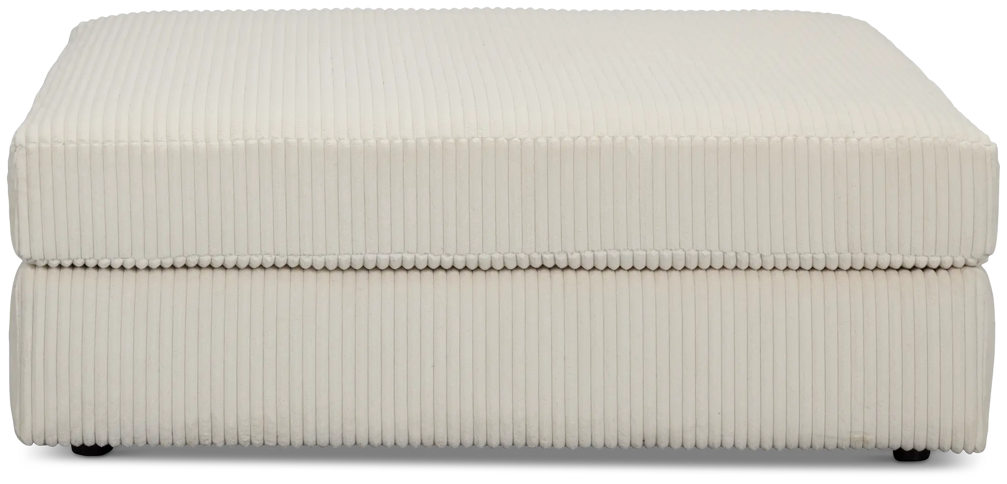 Charlie Ivory Fabric Cocktail Ottoman Charlie Ivory Fabric Cocktail Ottoman