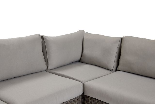 Tulum Gray Woven 6-piece Modular Sectional