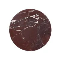 Mario Red Marble Round Accent Table