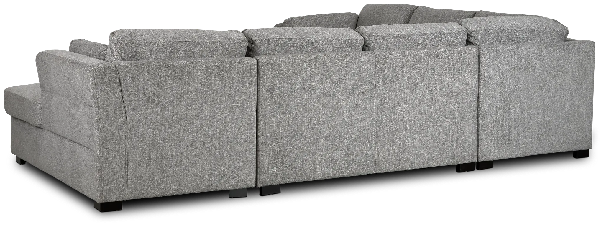 Amber Dark Gray Fabric Large Right Chaise Storage Sleeper Sectional