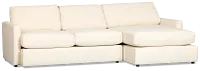Maxwell Light Beige Fabric Right Chaise Sectional