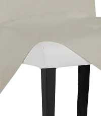 Harbor Light Beige Long Slipcover Chair With Dark-tone Leg