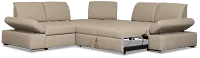 Eden Gray Micro Small 2-arm Right Sleeper Sectional