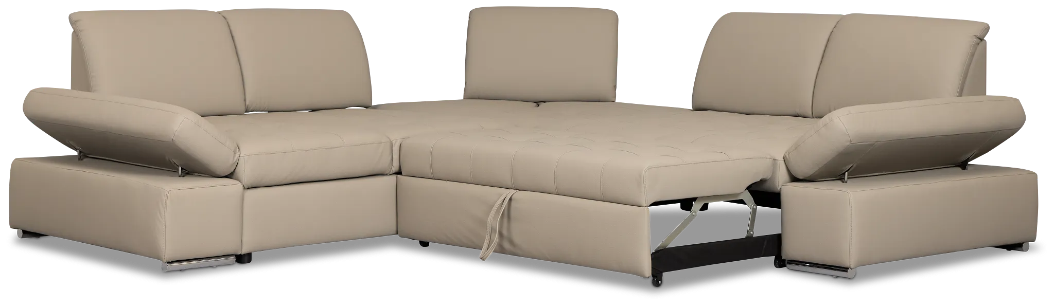 Eden Gray Micro Small 2-arm Right Sleeper Sectional