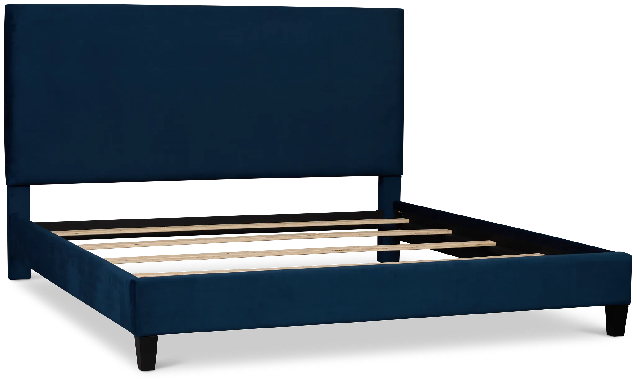 Lucy Dark Blue Uph Platform Bed