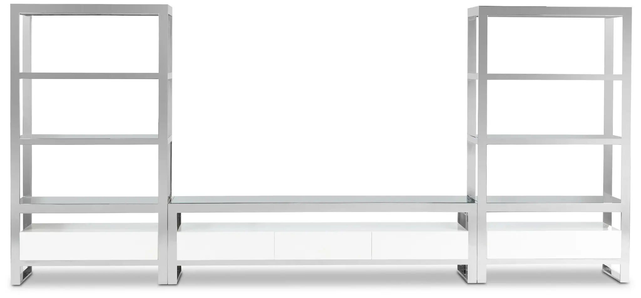 Miami White Glass Entertainment Wall Miami White Glass Entertainment Wall