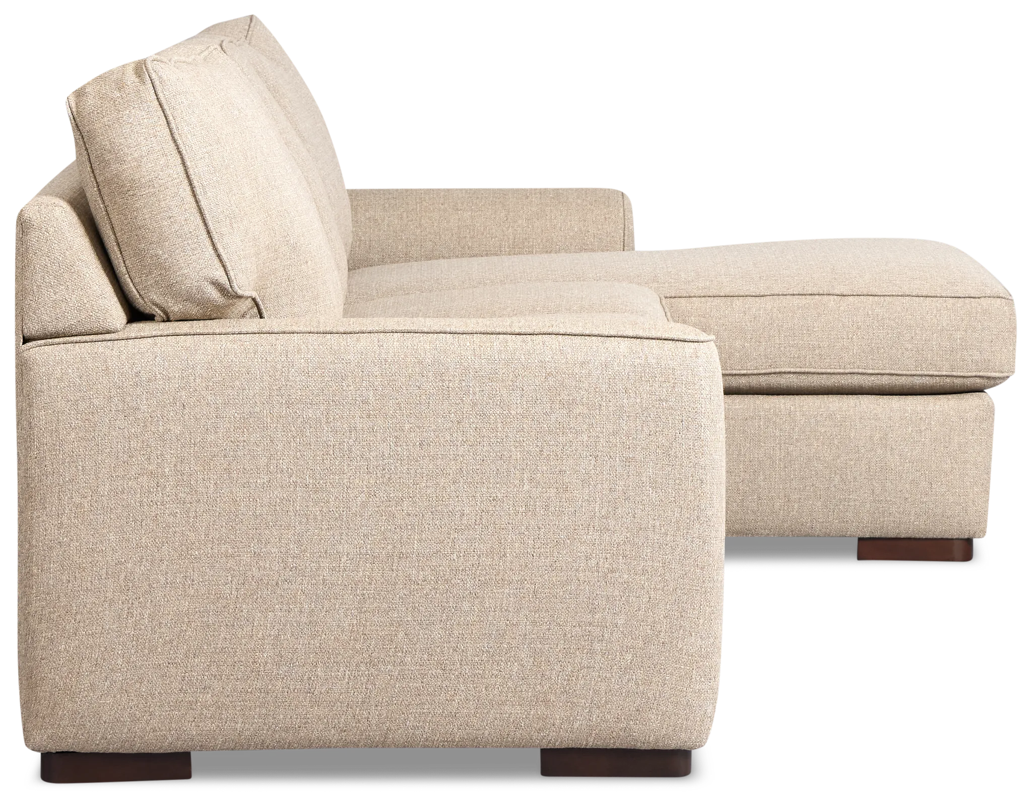 Sinclair Brown Fabric Small Right Chaise Sectional