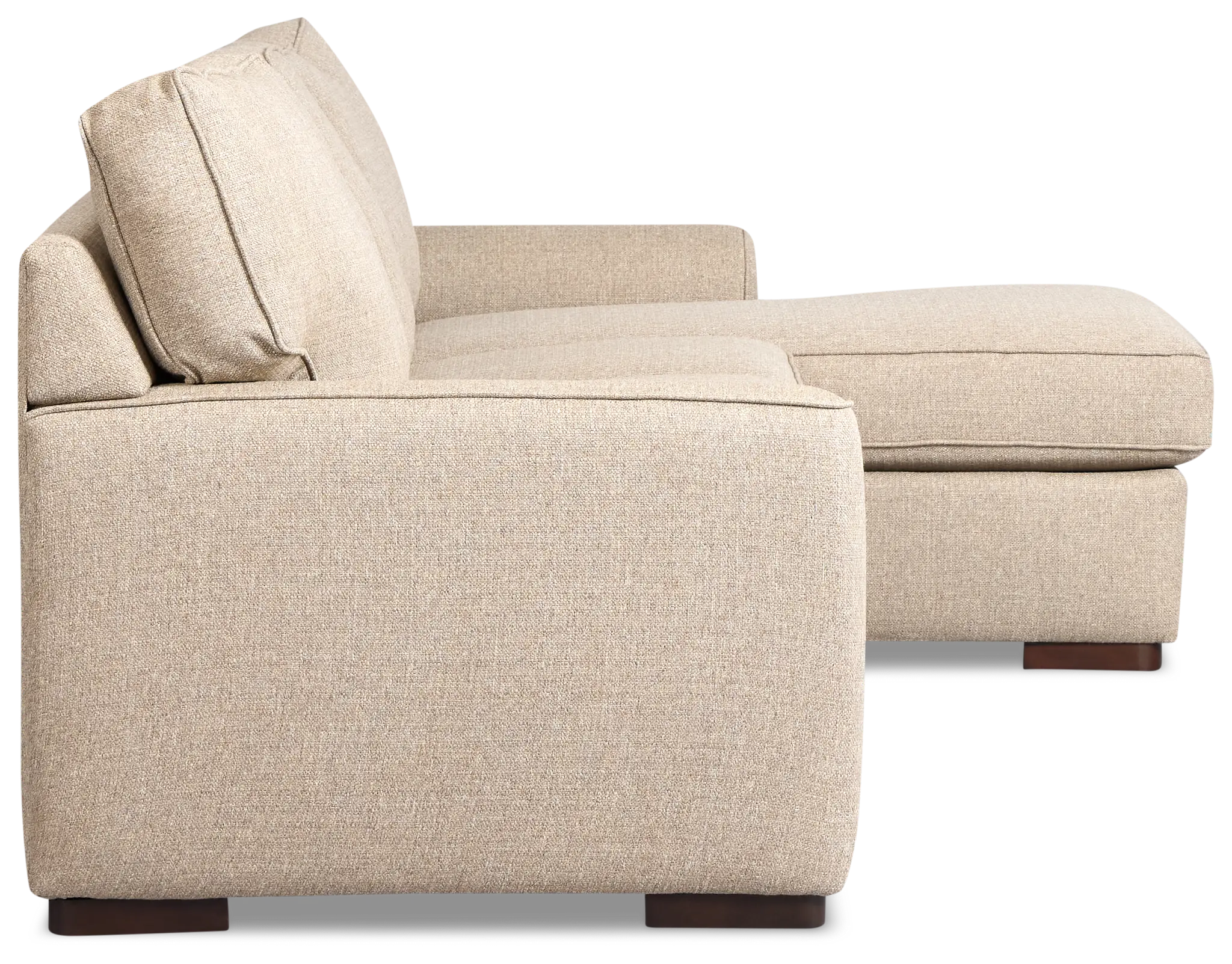 Sinclair Brown Fabric Small Right Chaise Sectional Sinclair Brown Fabric Small Right Chaise Sectional
