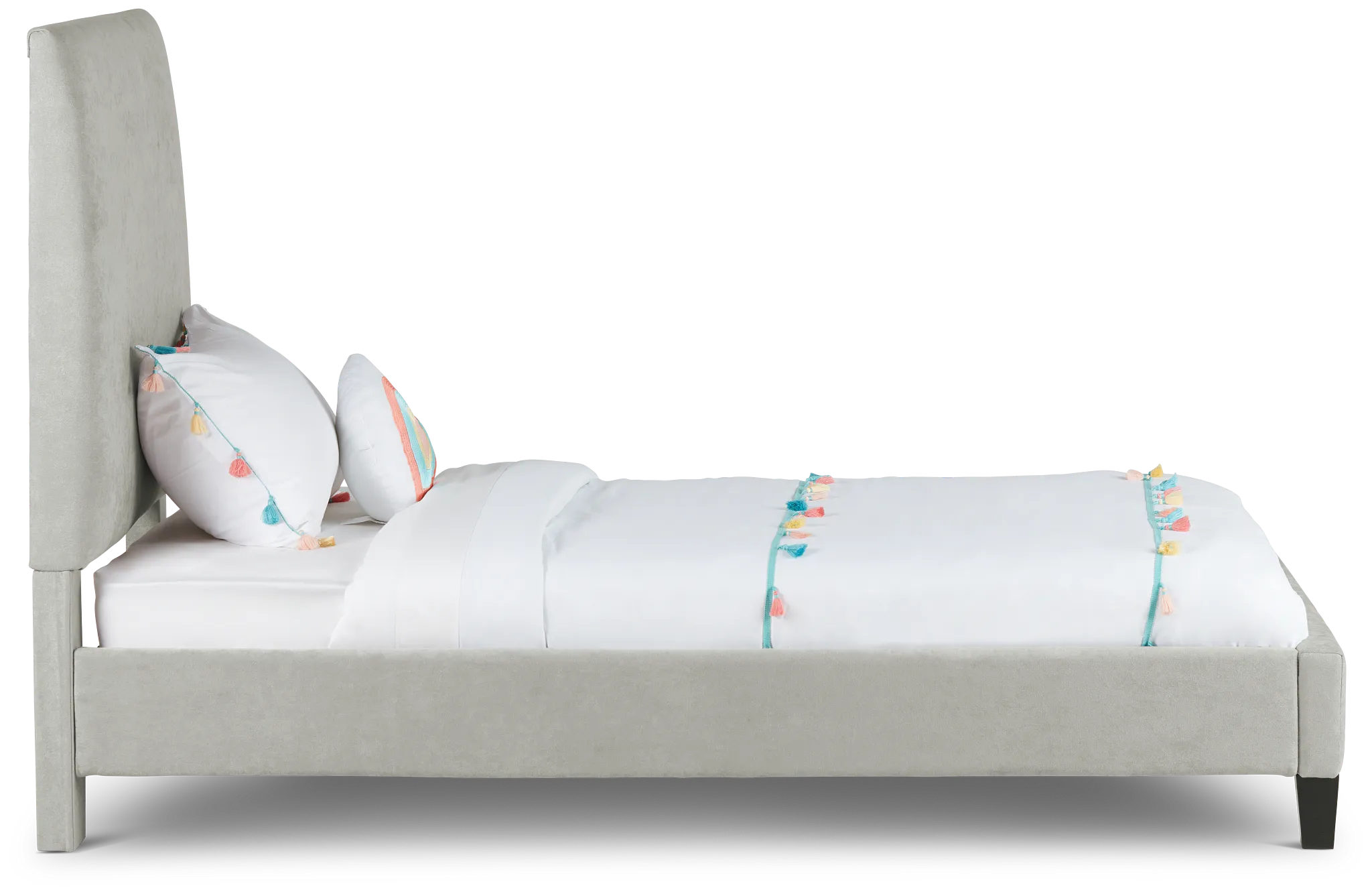 Lucy Taupe Uph Platform Bed