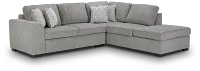 Blakely Gray Fabric Small Right Bumper Sectional