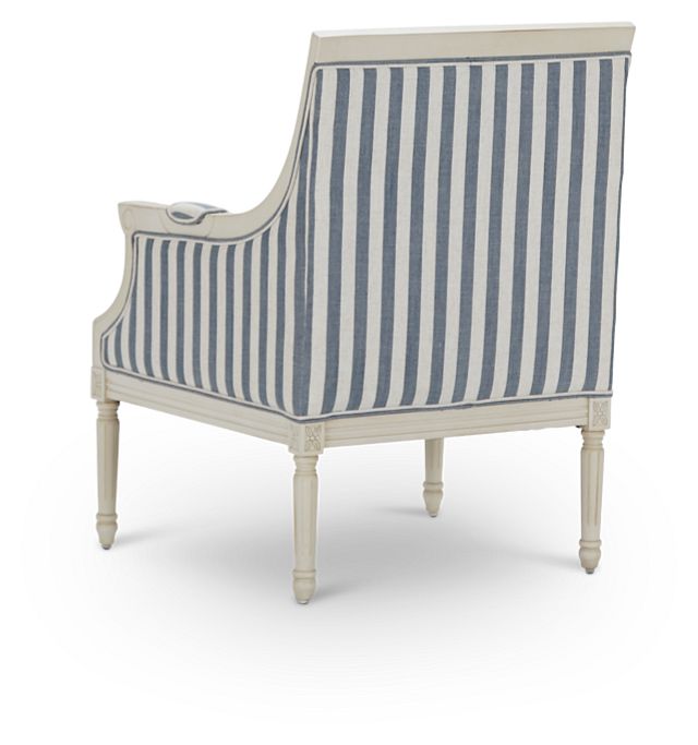 Mckenna Blue Stripe Accent Chair