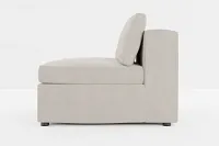 Destin Revenue Beige Fabric Armless Chair