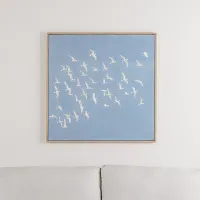 Flite Blue Framed Canvas Wall Art