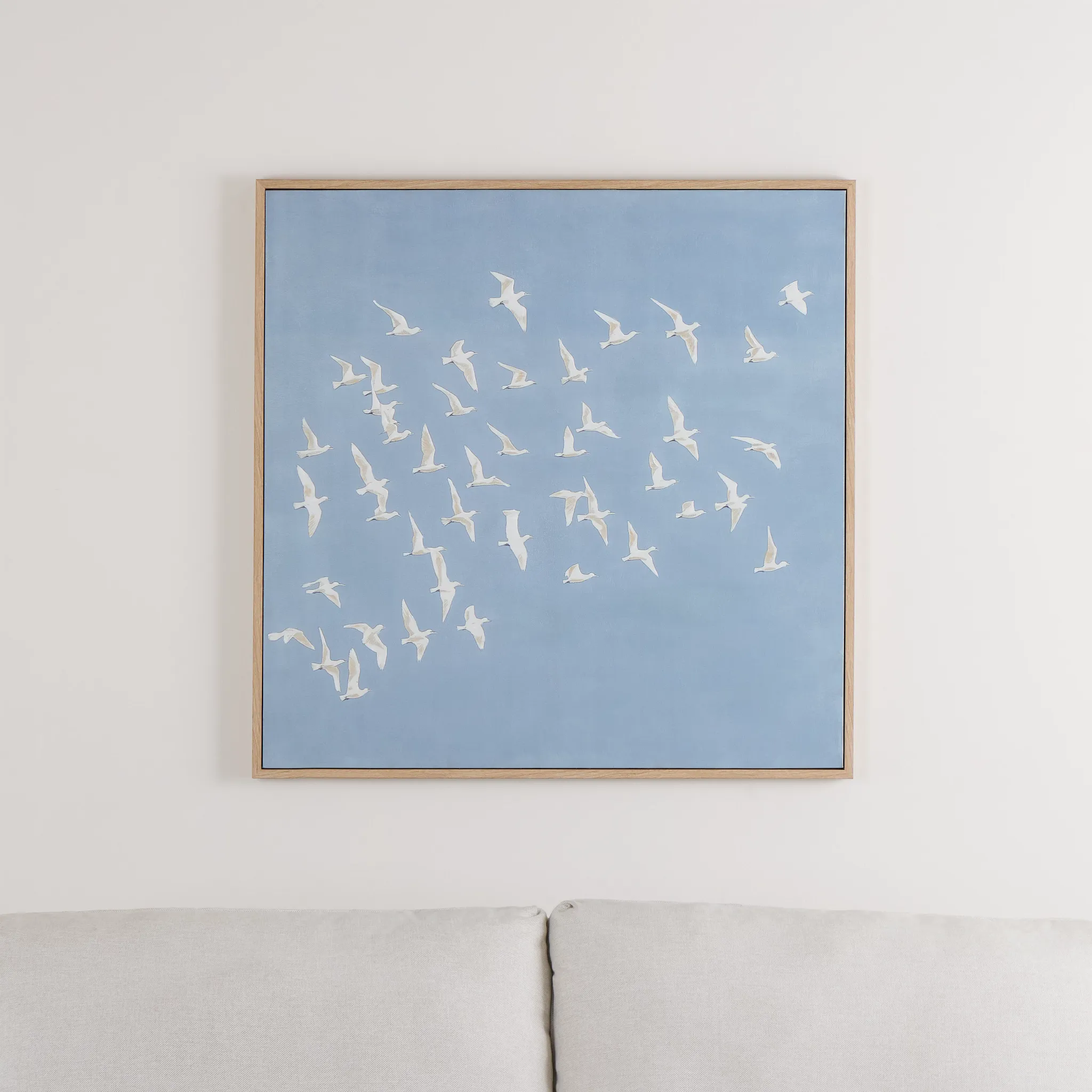 Flite Blue Framed Canvas Wall Art