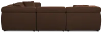 Aria Dark Brown Micro Immersive 5-piece Bumper Sectional W/2 Speakers