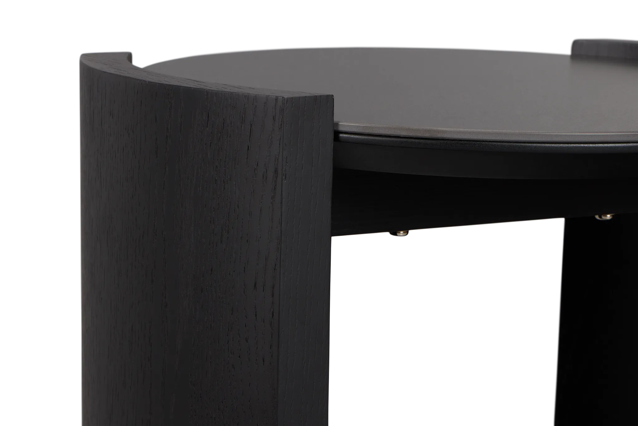 Nomad Black Ceramic Round End Table