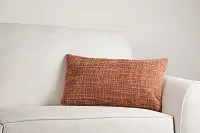 Sutt Orange Lumbar Accent Pillow