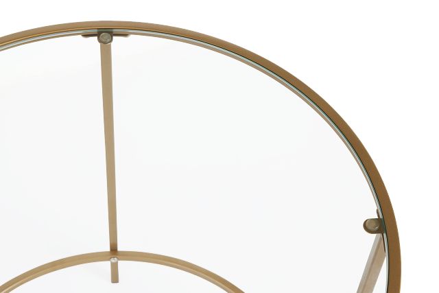 Morali Gold Round End Table