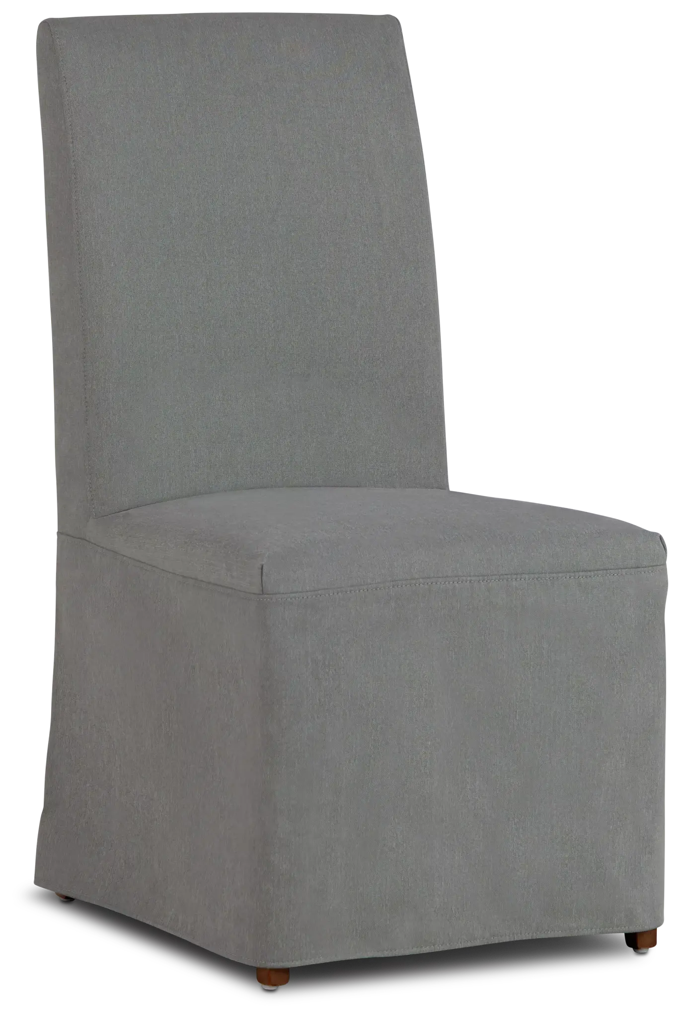 Destination Light Gray Long Slipcover Chair With Medium-tone Leg Destination Light Gray Long Slipcover Chair With Medium-tone Leg