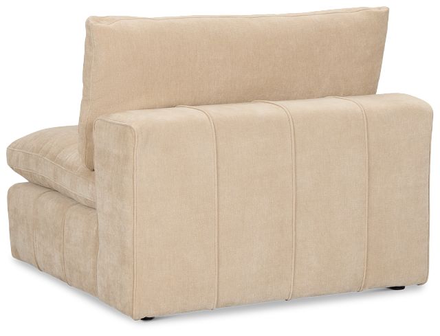 Cruz Light Beige Fabric Armless Chair