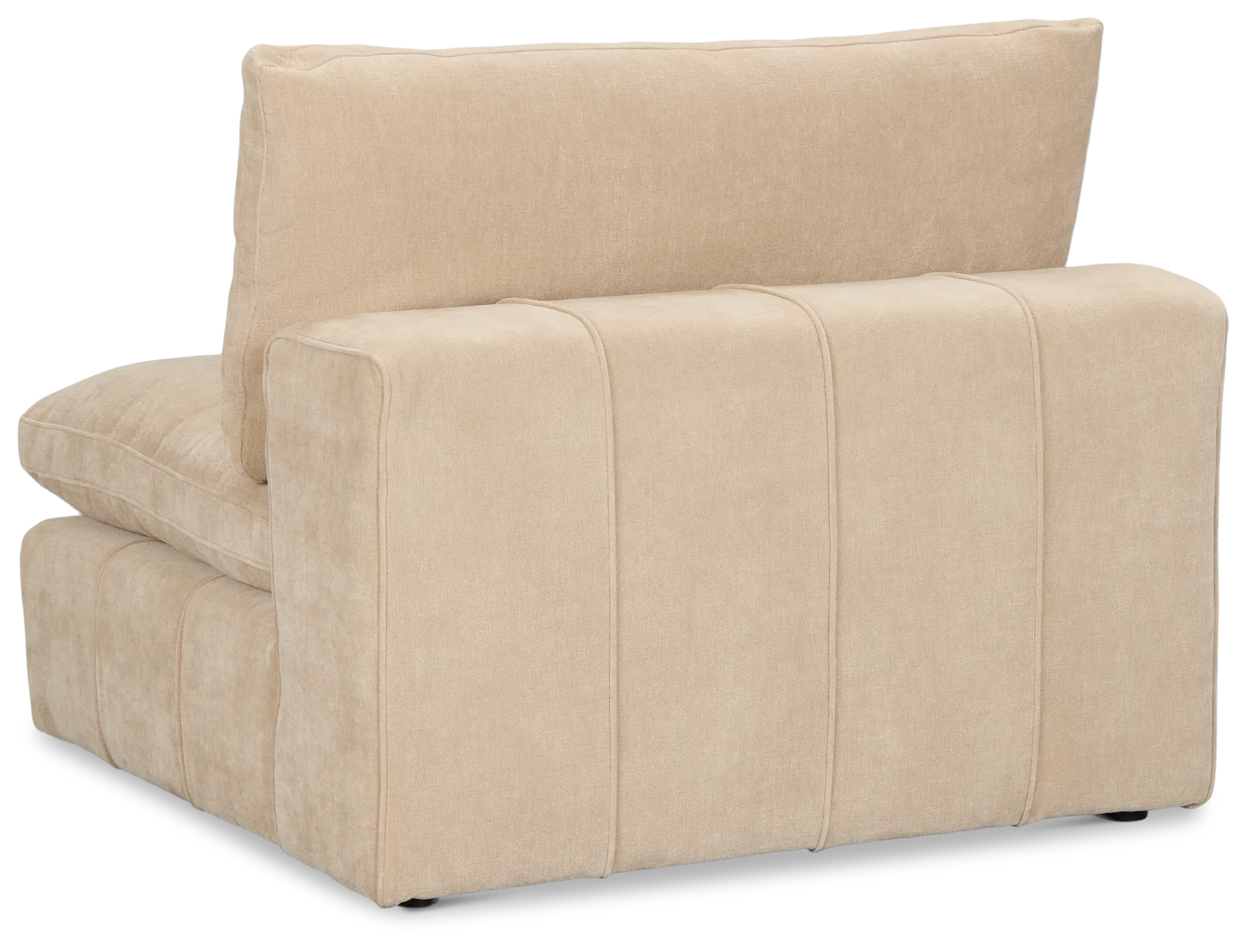 Cruz Light Beige Fabric Armless Chair