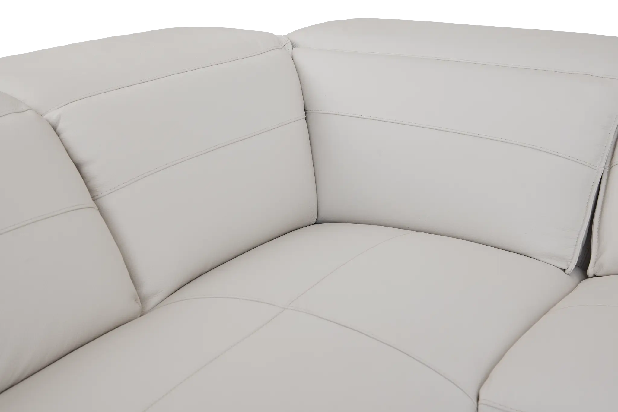 Pearson White Leather Left Bumper Sectional Pearson White Leather Left Bumper Sectional