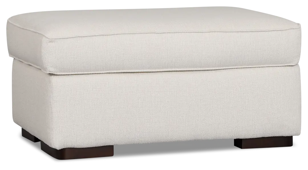 Sinclair Light Beige Fabric Ottoman Sinclair Light Beige Fabric Ottoman