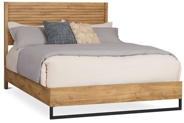 Perry Light Tone Panel Bed