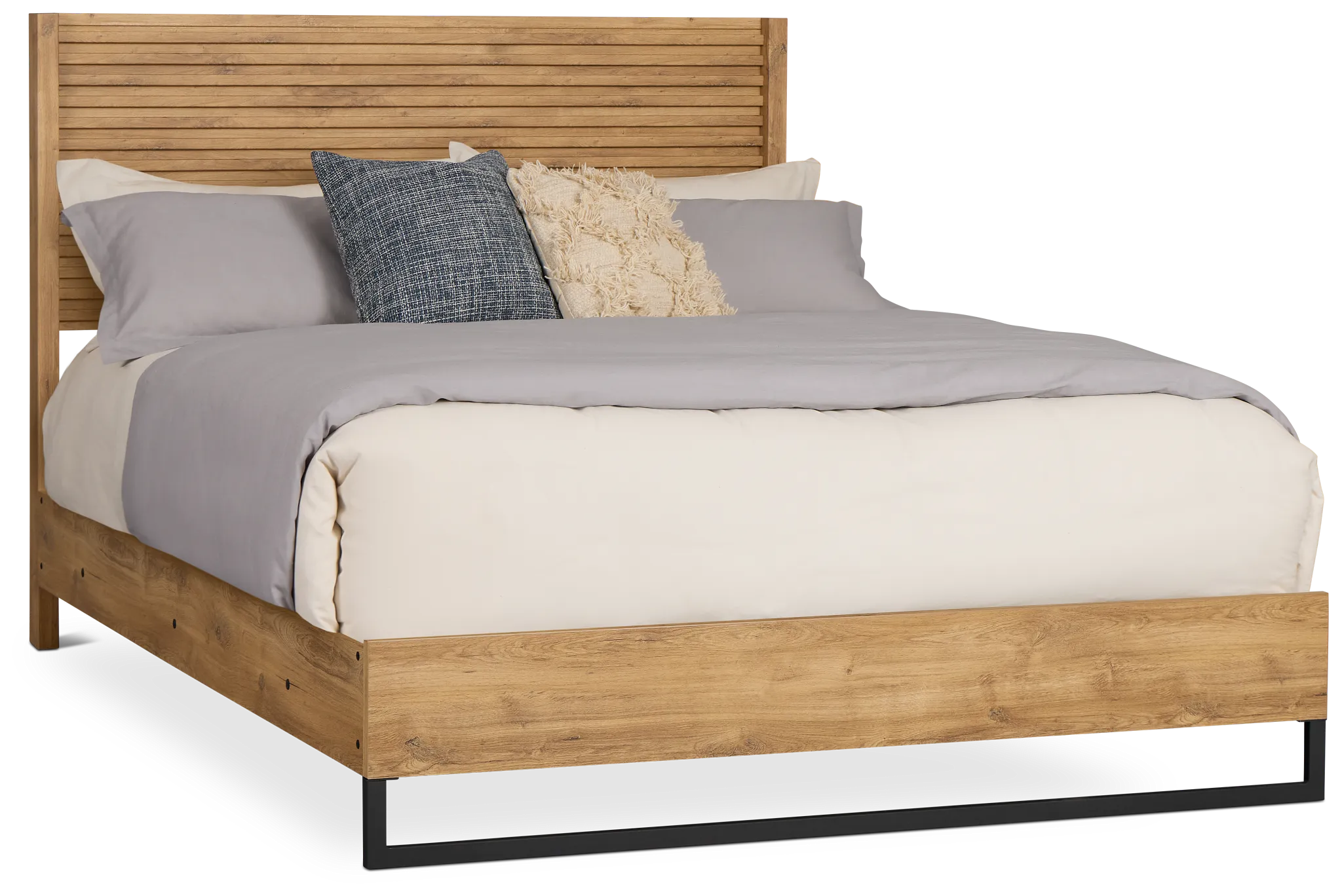 Perry Light Tone Panel Bed