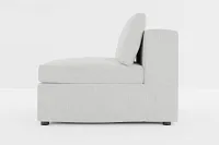 Destin Delray Pewter Fabric Armless Chair