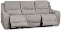 Bennett Gray Fabric Power Reclining Sofa
