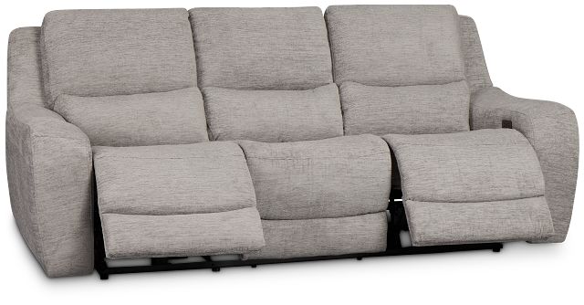 Bennett Gray Fabric Power Reclining Sofa