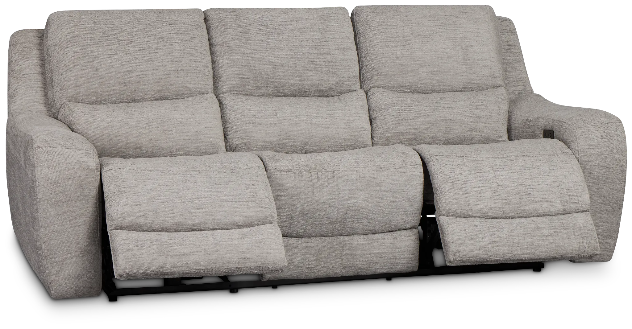 Bennett Gray Fabric Power Reclining Sofa