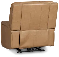 Jasper Light Brown Leather Power Recliner
