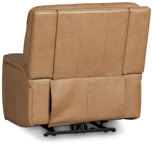 Jasper Light Brown Leather Power Recliner