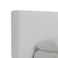 Grayton Suave White 44" Upholstered Platform Bed