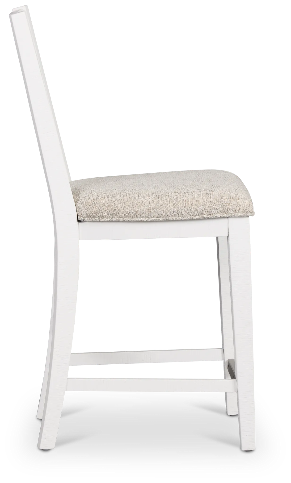 Heron Cove White 24" Upholstered Barstool