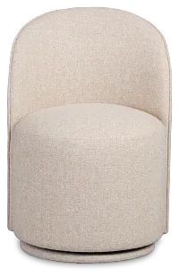 Claude Beige Round Upholstered Side Chair
