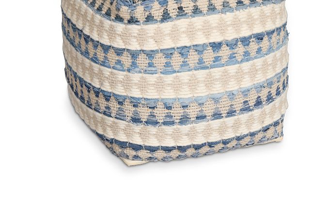 Numire Blue Accent Pouf