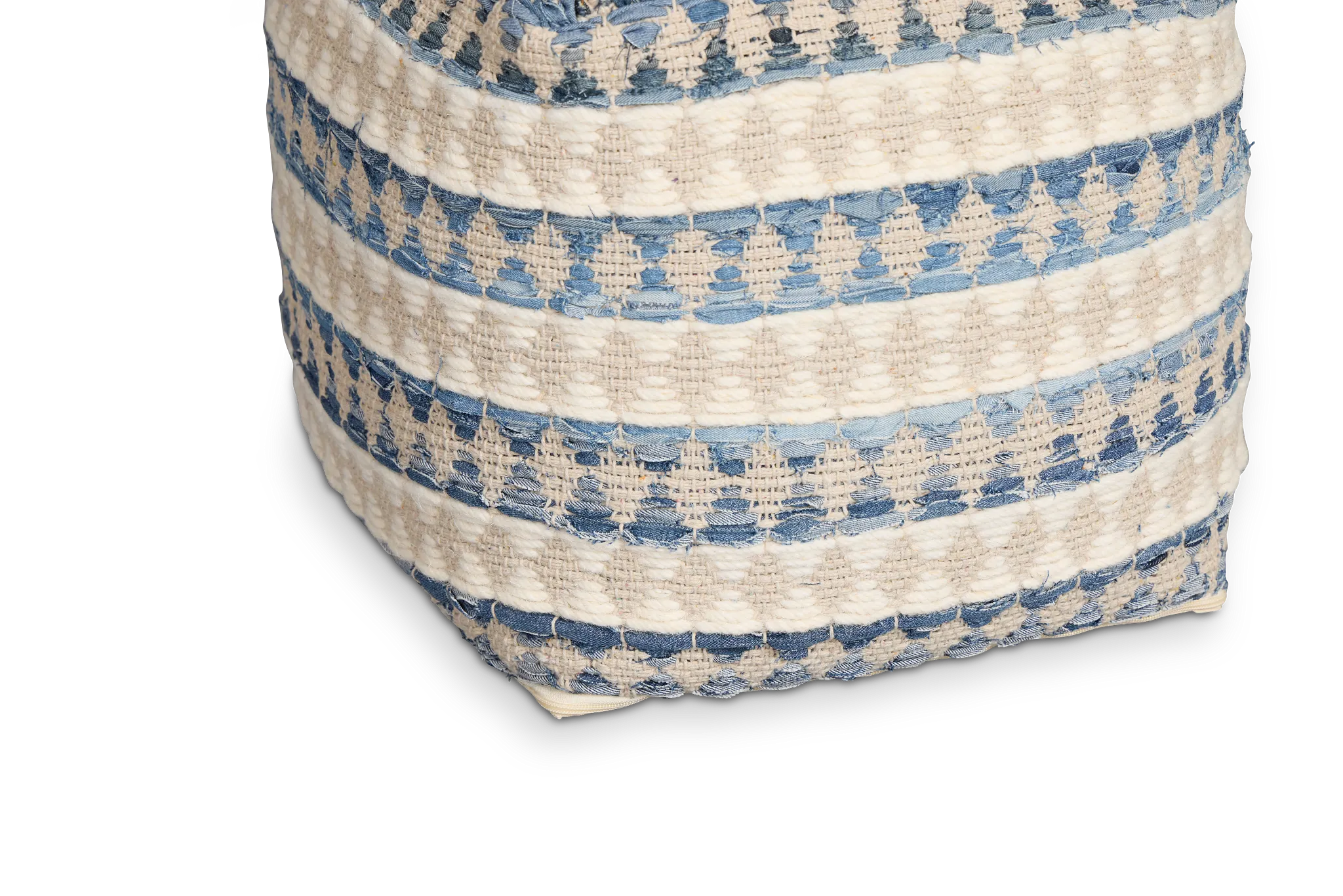 Numire Blue Accent Pouf