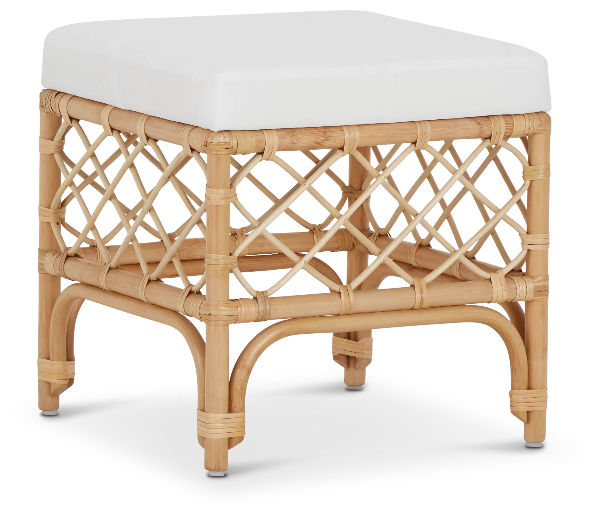 Aloha Light Tone Woven Accent Ottoman