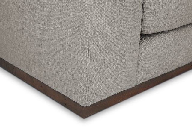 Mckenzie Light Gray Fabric Small Two-arm Sectional