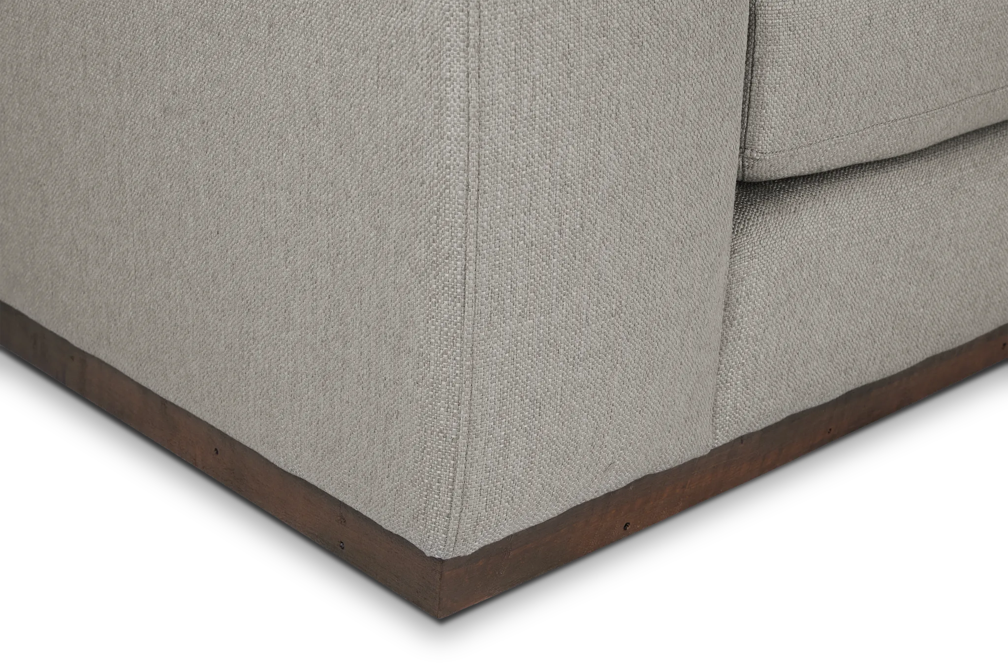 Mckenzie Light Gray Fabric Small Two-arm Sectional