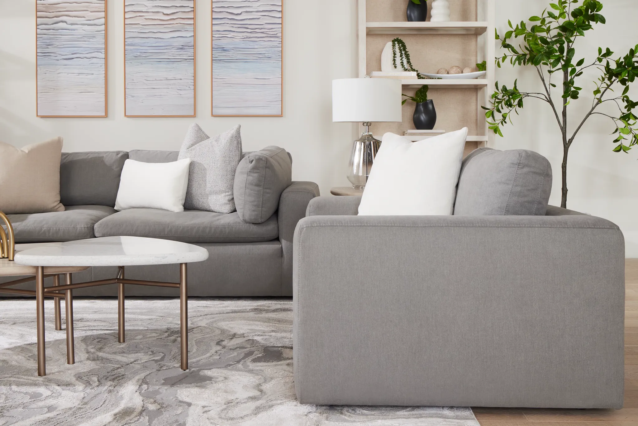 Grant Light Gray Fabric Chair