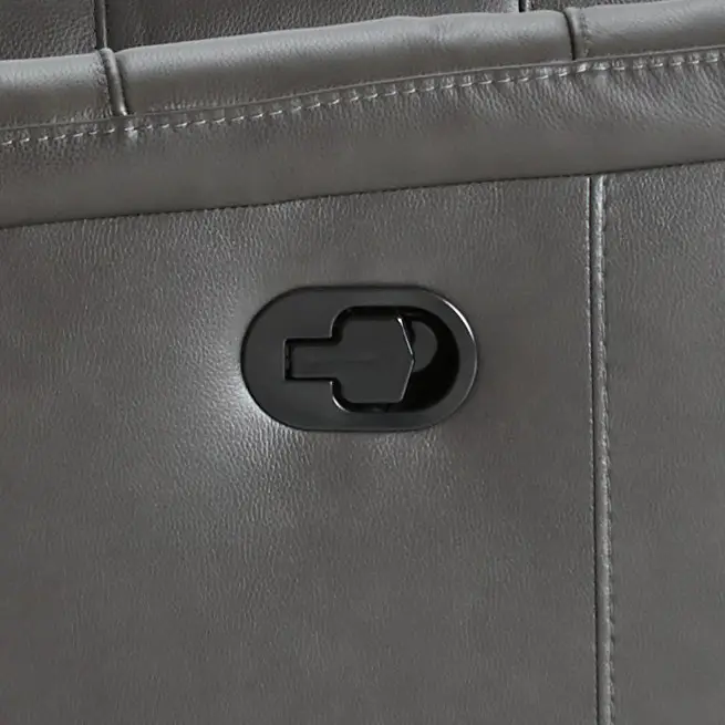 Owen Dark Gray Leather Swivel Glider Recliner Owen Dark Gray Leather Swivel Glider Recliner