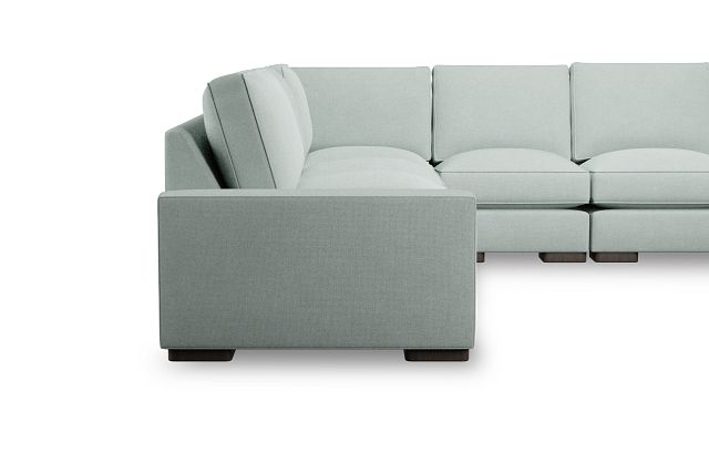 Edgewater Suave Light Green Large Two-arm Sectional
