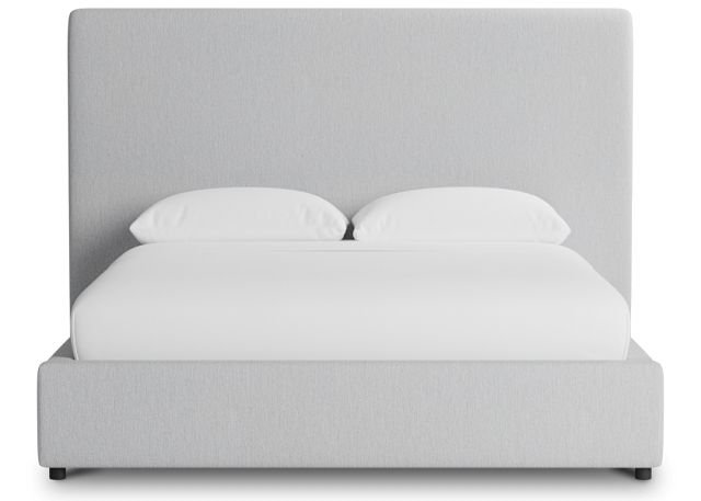 Grayton Delray Light Gray 54" Upholstered Platform Bed