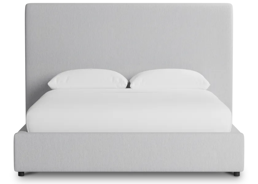 Grayton Delray Light Gray 54" Upholstered Platform Bed