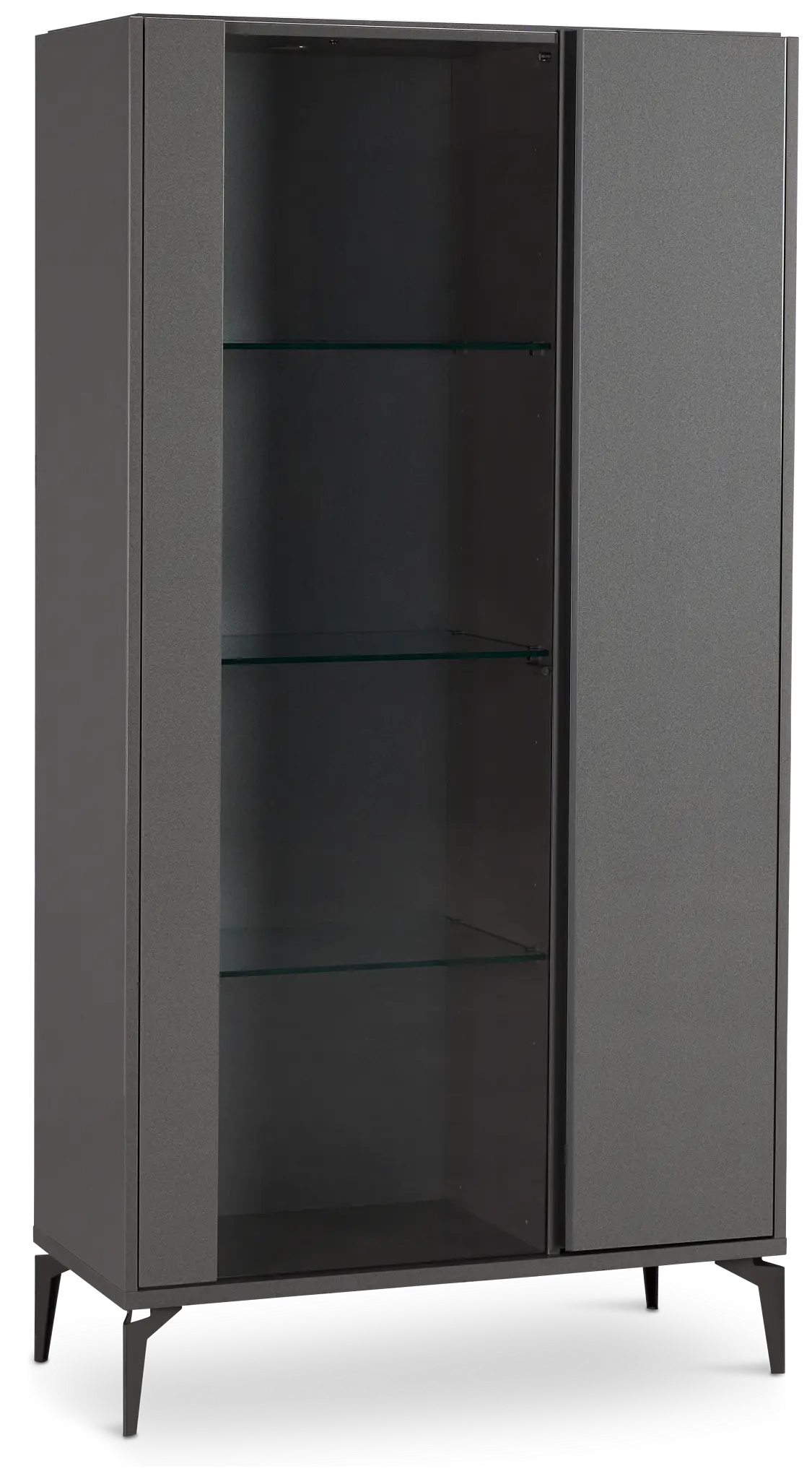 Oslo Gray 2-door Curio Oslo Gray 2-door Curio
